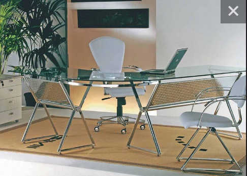 MESA EM VIDRO LUMINA LINE CADEMA